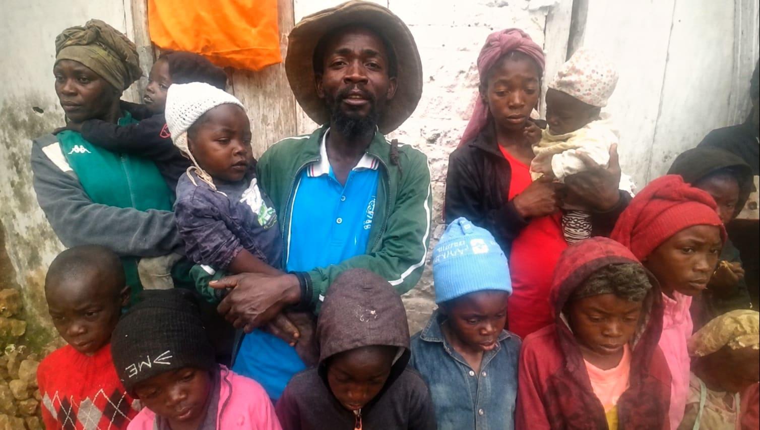Some of the displaced families